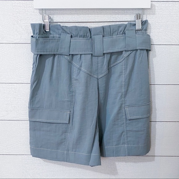 NWT Moon River Cinched Cargo Shorts Slate Grey Anthropologie - Picture 7 of 10